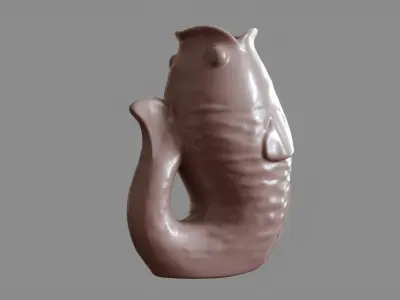 Fish vase decoration 3D model