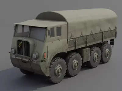 Saurer M8 8x8  Low-poly 3D model