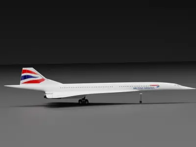 Concode British Airways 3D model
