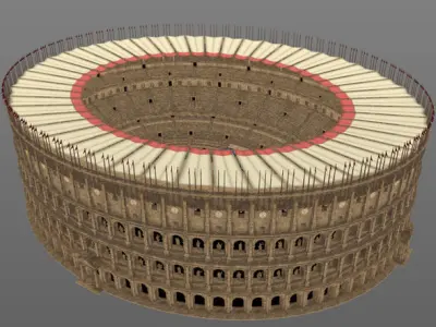 Coliseum in italy Low-poly 3D model