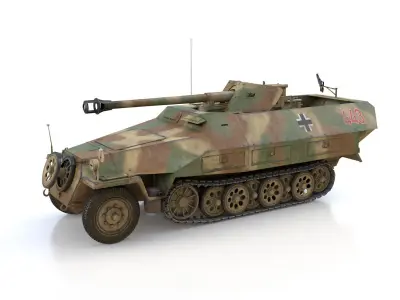 SDKFZ 251 22 - Ausf D - Pakwagen - 19 PzDiv 3D model