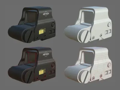 Weapon - Scope - 01 - EoTechXPS3 Low-poly 3D model