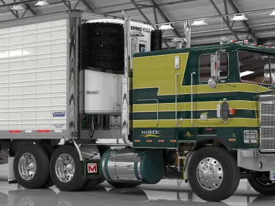 Marmon Truck with Vanguard Reefer Trailer 3D model