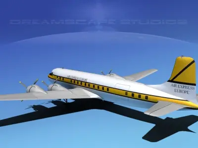 Douglas DC-7C Air Europe 3D model
