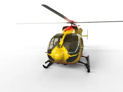 EC145 Helicopter Low-poly 3D model