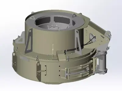 3D model drawing of Nordberg B9100SE sand making machine 3D model