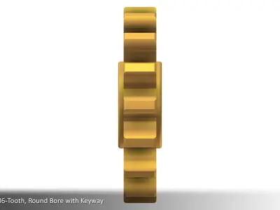16-Tooth Spur Gear 01 Free 3D print model