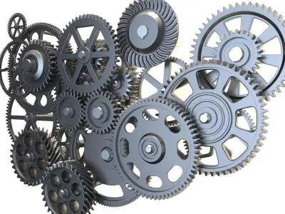 Gear mechanism set 3D model