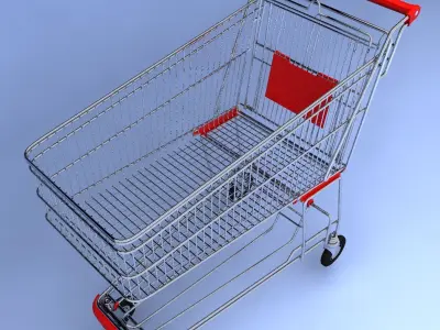 Shopping cart 3D Model 3D model