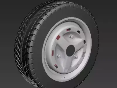 Renault Dacia Wheel Low-poly 3D model