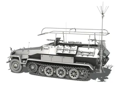 SDKFZ 251 3 - Ausf B - Communications Vehicle 3D model