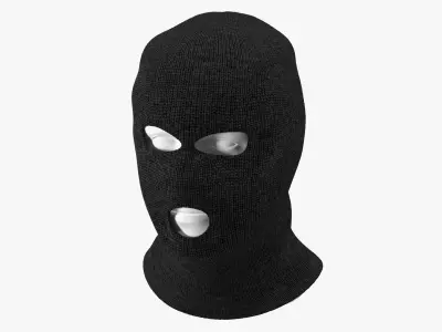 Full Face 3 Hole Balaclava Ski Mask 3D model