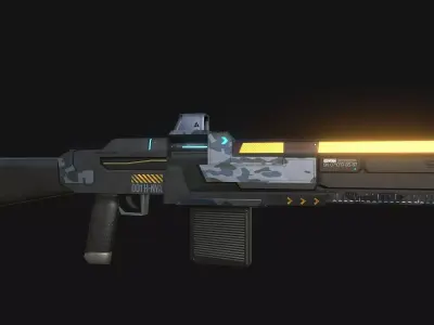 H-NYA-SMG Sub Machine Gun Low Poly Low-poly 3D model