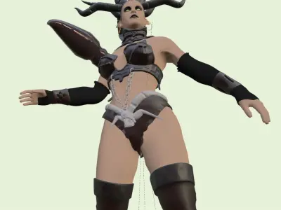 Scorpion Queen - Rigged 3D model