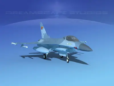 Gen Dyn F-16A Falcon V31 Indonesia 3D model