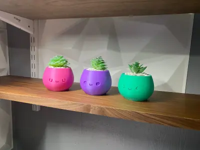 Not Kawaii Pots 1-year commercial licence 3D print model 3D print model