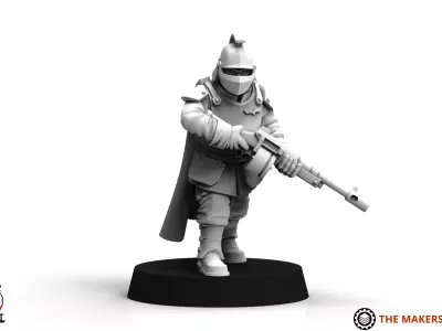 Feudal Guard - Infantry Sergeant Builder 3D print model