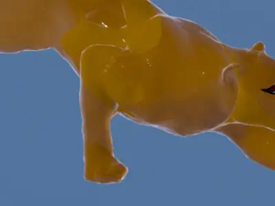 glass leopard 3D model