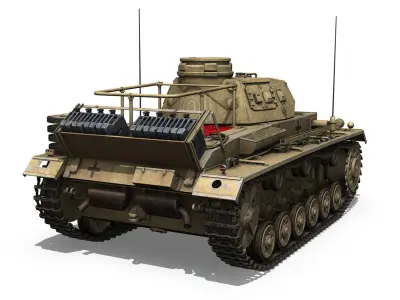 PzBefWg III - Ausf E - DAK  3D model