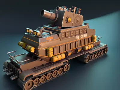 Stylized Mecha Tank - 1 3D model