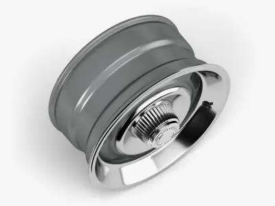 60s Rally Wheel with Trim 3D model