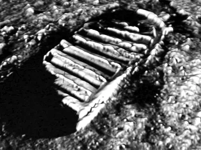 Astronauts First Footprint On The Moon 3D model