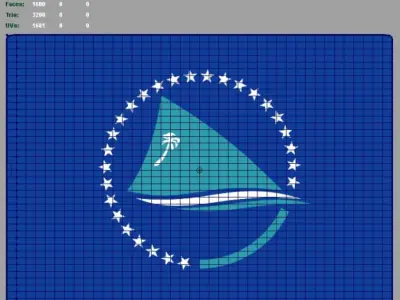 Pacific Community 3d Flag 3D model