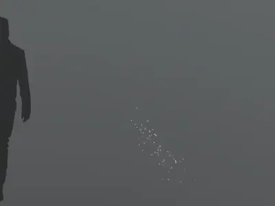 FeatherShoot03 150 Low-poly 3D model