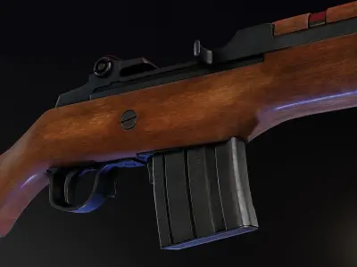 Ruger Mini14 Low-poly 3D model