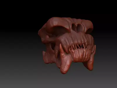 Rancor Skull 3D print model