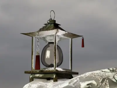 Old stylized asian lantern Free low-poly 3D model