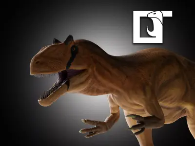 Allosaurus fragilis Low-poly 3D model