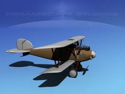 Albatross DIII WWI Fighter 3D model