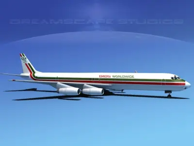 Douglas DC-8-63F Emery Air 3D model