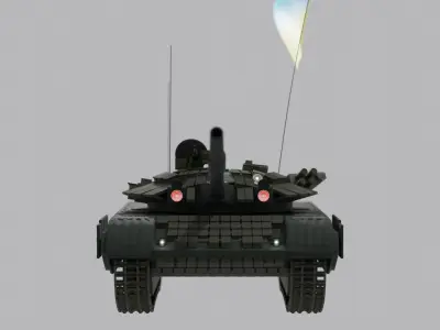 T-90 Main Battle Tank -2 Versions- UA and RU 3D model