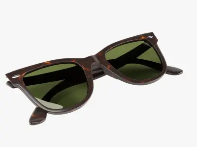 Hipster Sunglasses 02 3D model