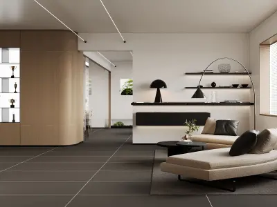  Office reception lobby interior scene 11 3D model