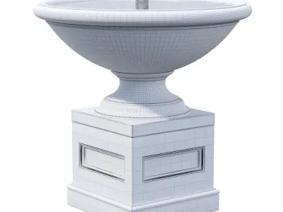 Aurelia Concrete Fountain 3D model