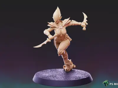 Dark Space Elves - Witches - Pose 6 3D print model