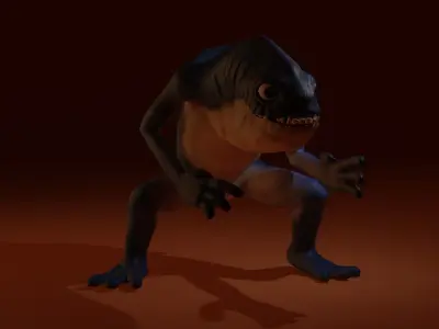 Character creature Low-poly 3D model