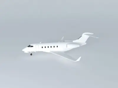 Template Bombardier BD 100 Challenger 300 FIXED SIZE 3D model