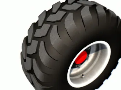 Trailer Wheel 560 60R22-5 Low-poly 3D model