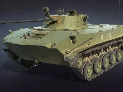 BMD-2 LOD2 Low-poly 3D model