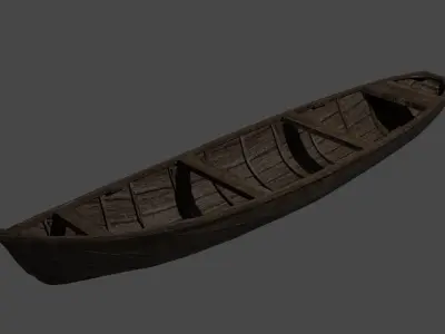 Fishing boat Low-poly 3D model