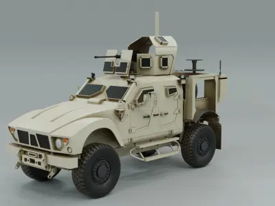 3D Oshkosh M-ATV Low Poly 3D Model model Low-poly 3D model