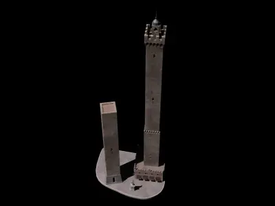 Towers of Bologna 3D model