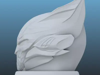 High-Detail Cybernetic Soldier Helmet PM-101 3D print model