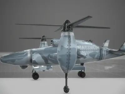 Bell TR 911 X - Eagle Eye - TILT ROTOR UAV - Low-poly 3D model