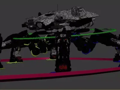 Mechanics Worm Robot 3D model