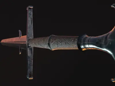 Fantasy Longsword Low-poly 3D model purchase